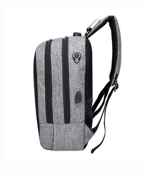 MOCHILA PORTANOTEBOOK ANTI ROBO CON CANDADO CIFRADO Y CONEXIÓN USB EXTERNA  'ALPHA' - MG