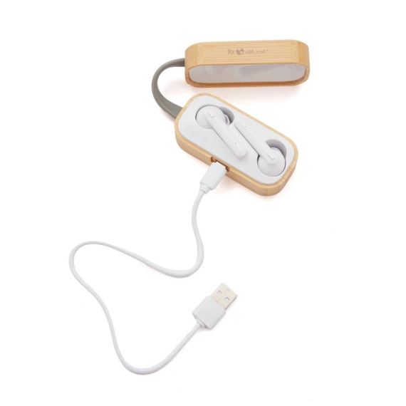 ECO AURICULARES INALÁMBRICOS CON ESTUCHE DE CARGA Y MICRÓFONO INCORPORADO